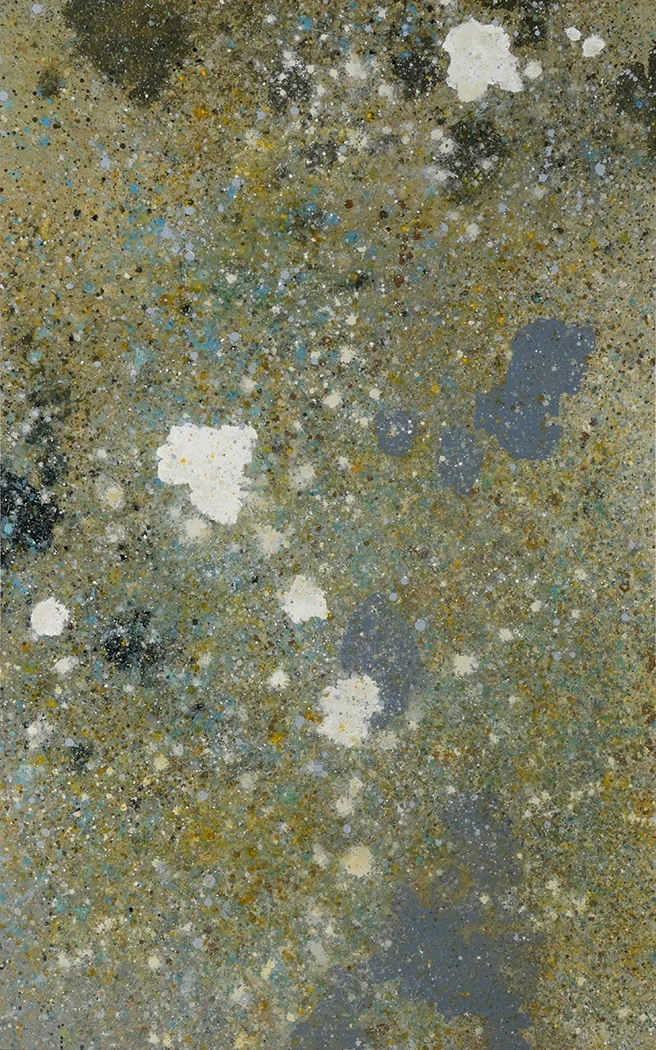Cowichan Shallows: Composition 1.03 Acrylic Polymer on mounted oak panel, 48 x 77 in., 2015-2016