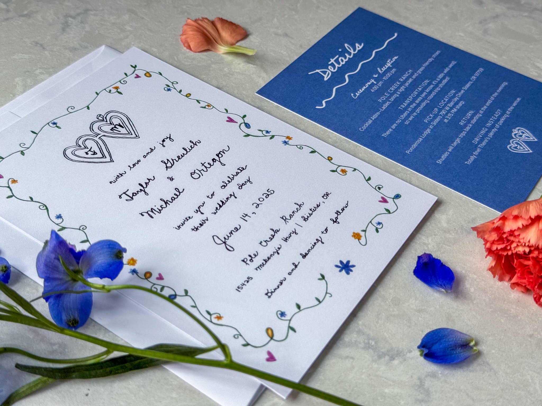 Hand-drawn invitations