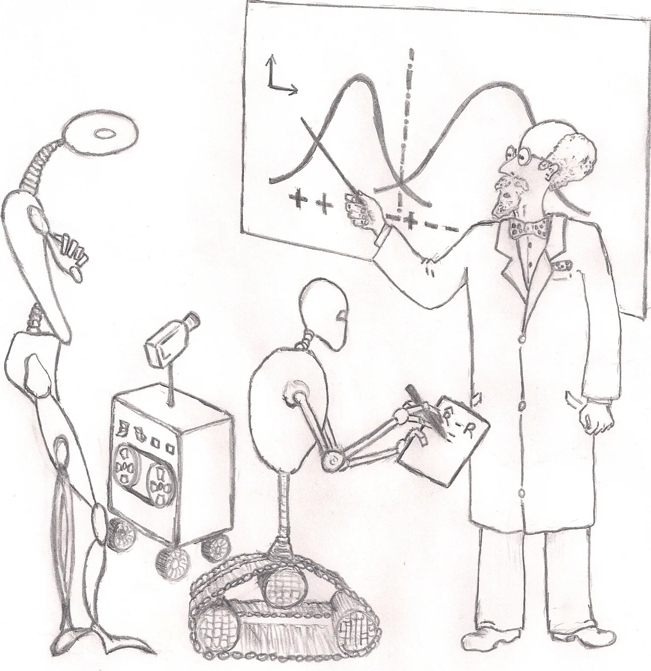 Machine Learning 101: "You've got to learn to slow down . Nobody knows you're a Bot until you start running in front of humans ." (Image Credit: Samory Kpotufe ).
