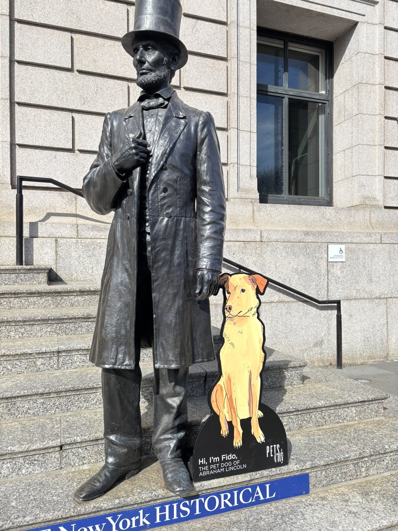 Abraham Lincoln and his Dog at "Pets in the City" NY Historical Society