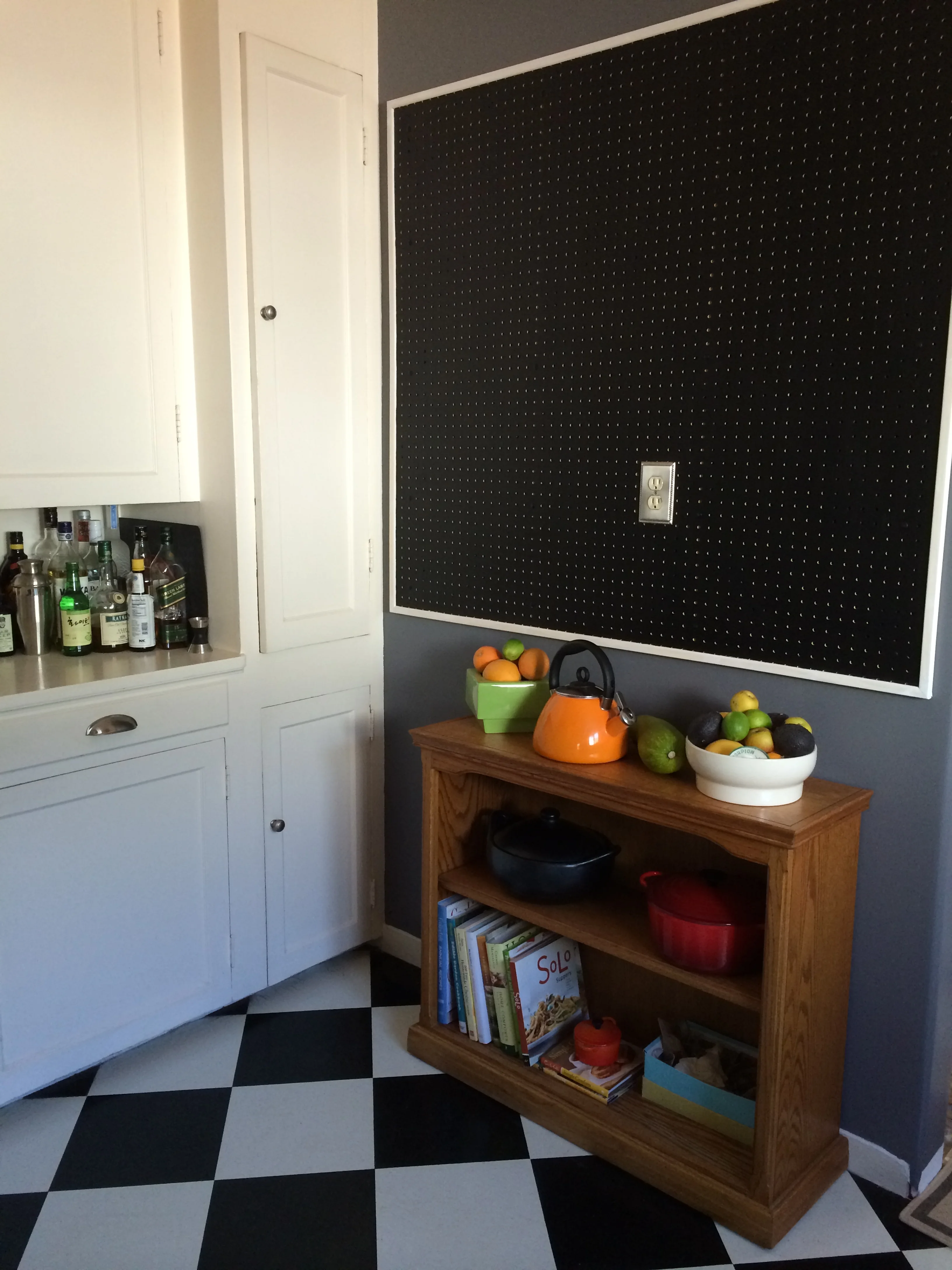 Peg Board with Chalk Board Paint