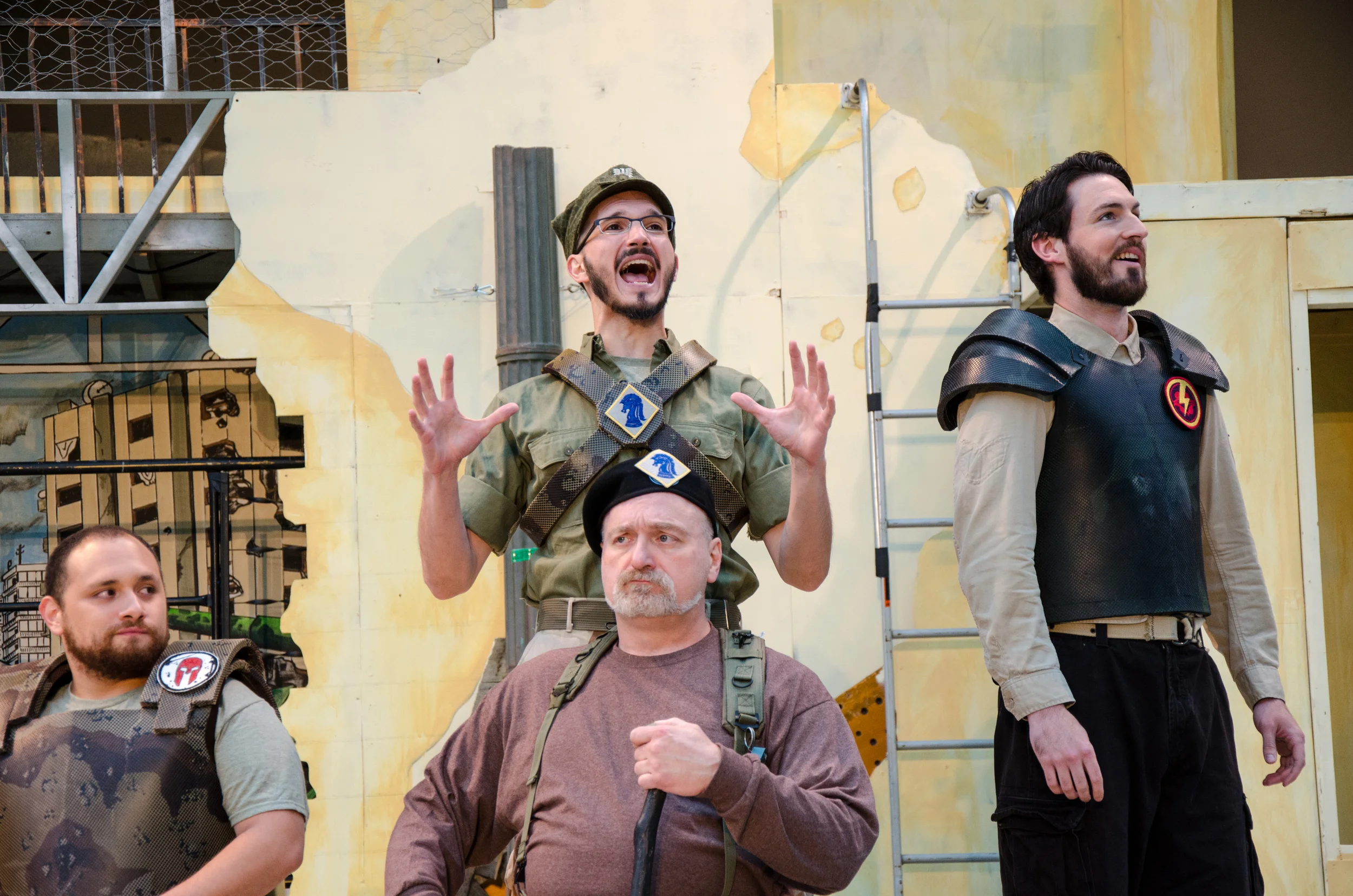 Menelaus (Diego Sandino), Ulysses (Thomas Weaver), Nestor (Jeff Wasileski), Diomedes (Ross Carmichael)