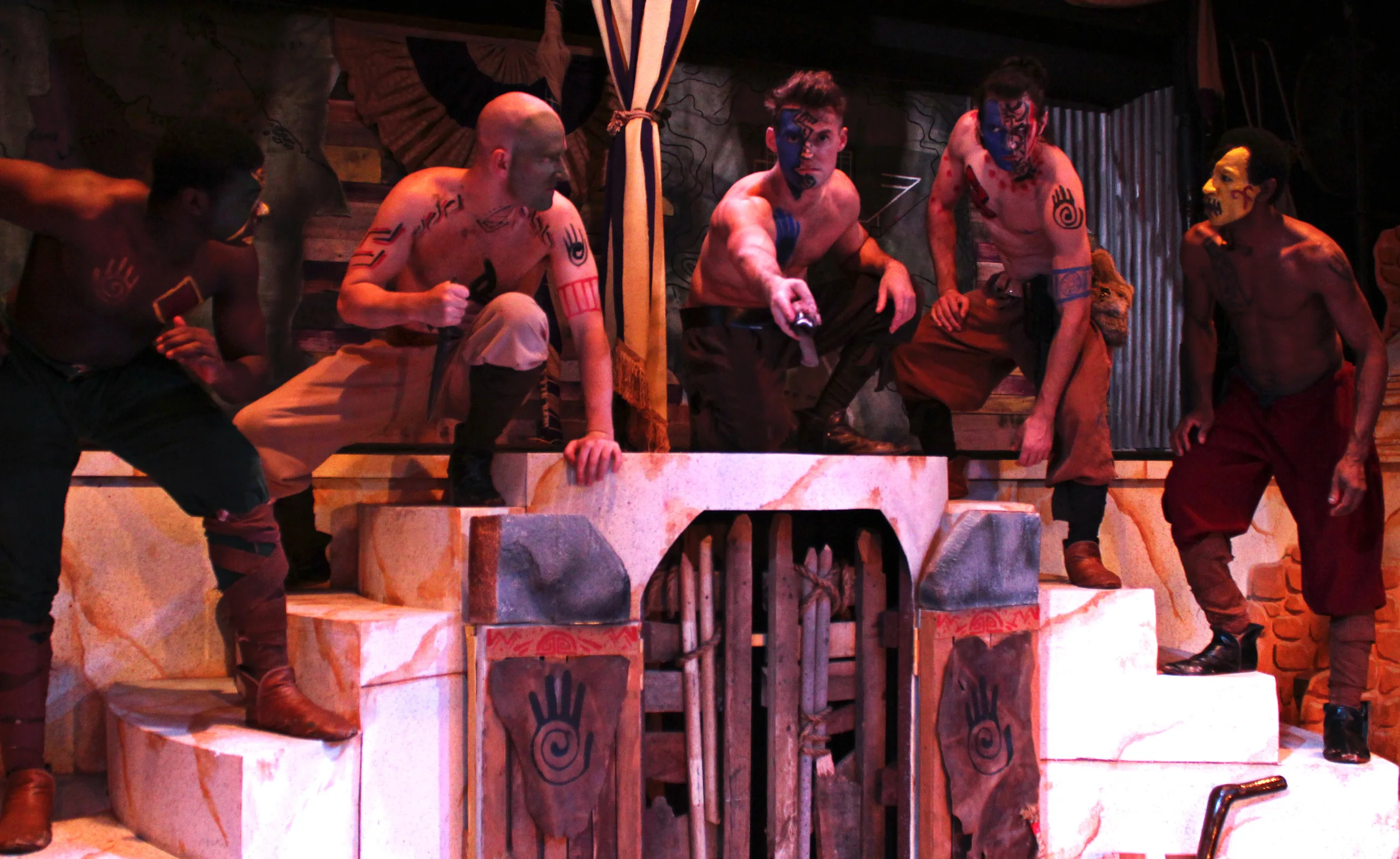 Volsce (Bernard Joseph), Volsce (Toby Bradbury), Aufidius (Ian-potter), Volsce (Ben Koontz), Volsce (Clem Onukwubiri) 