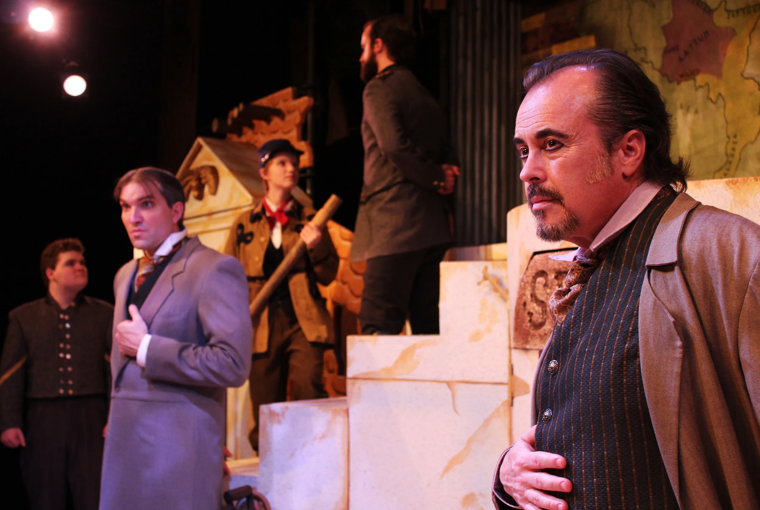 Soldier (Brennan Watt), Senator(Charles Hooker), Citizen (Rose Weber) Cominius (Mark Sherlock), Brutus (Jeffrey Rensch)