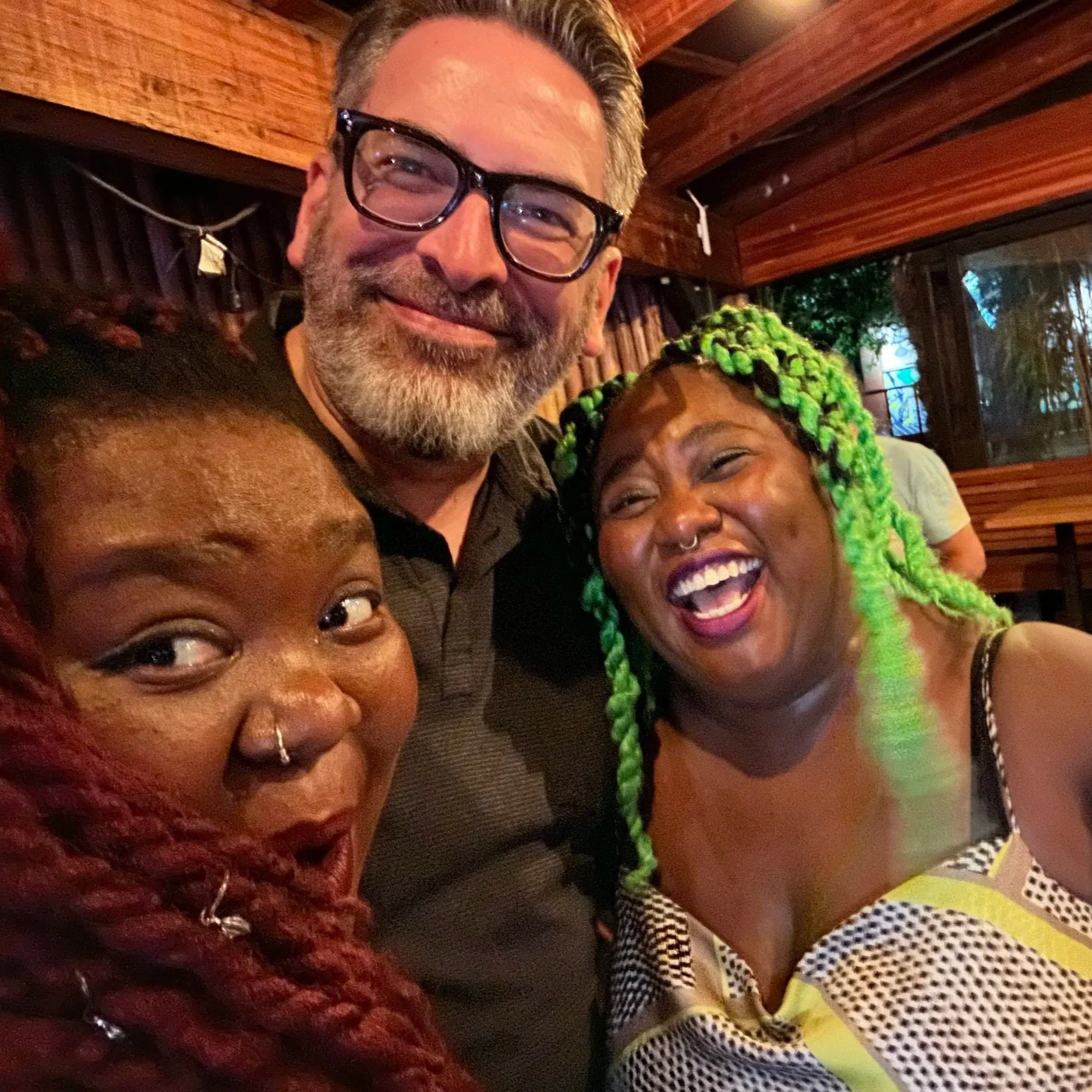 With my friends Chauntee and Monique Ross (aka Sista Strings, while on tour with Brandi Carlile)