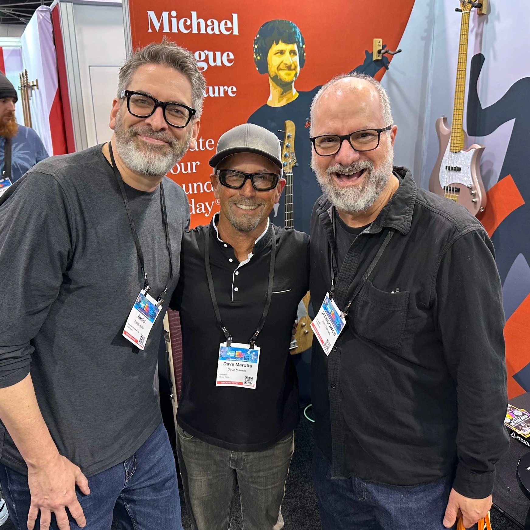 At NAMM (Los Angeles, CA). Daniel Holter, Dave Marotta, John Ferraro