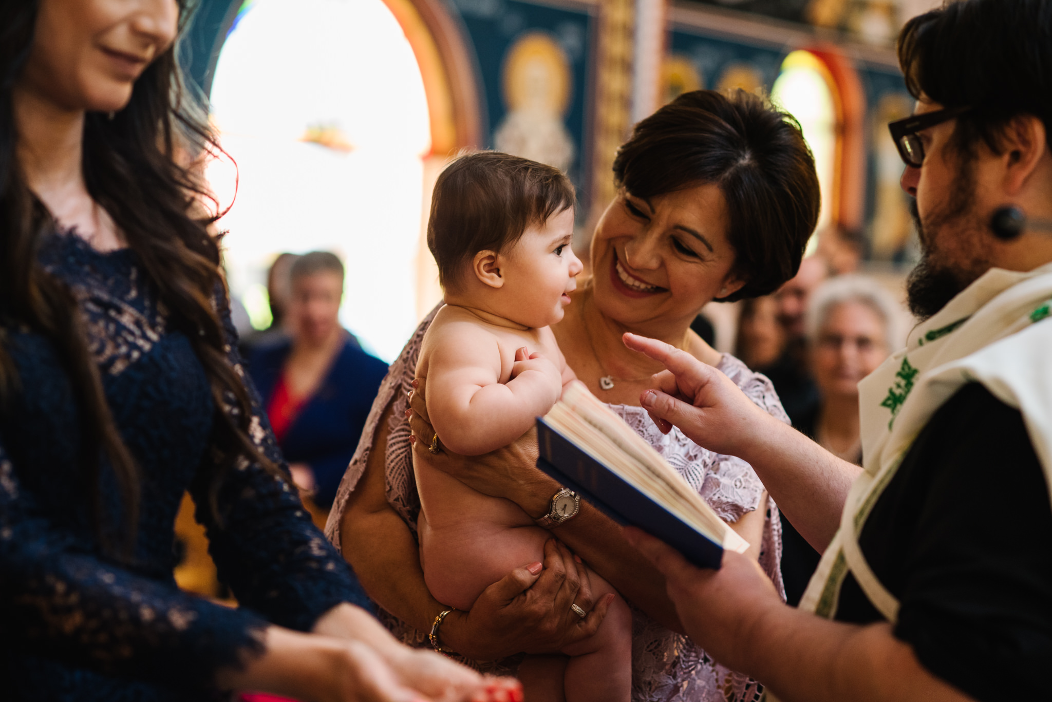 Baby and Grandmother at christening