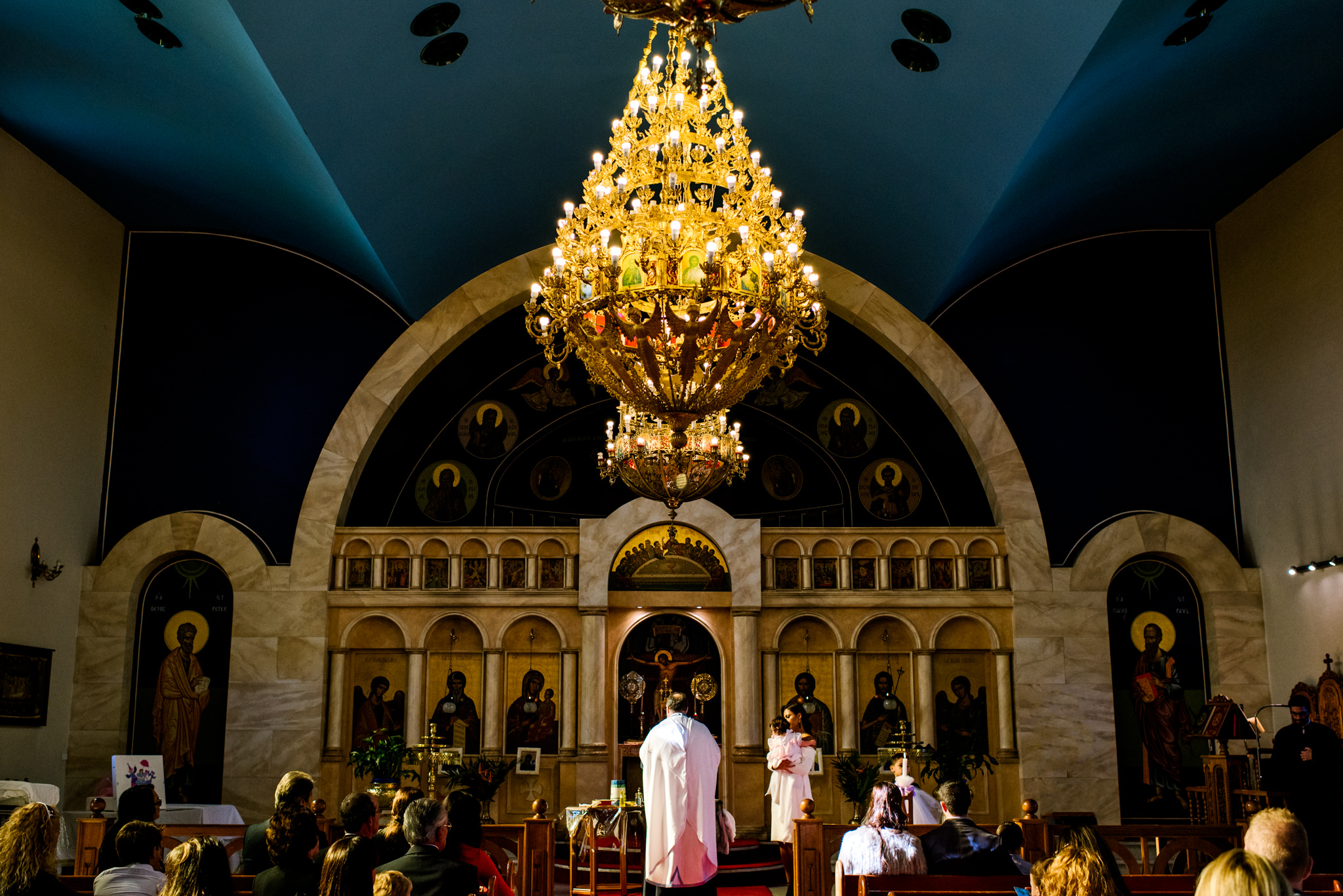 View of St. Gerasimos church during christening