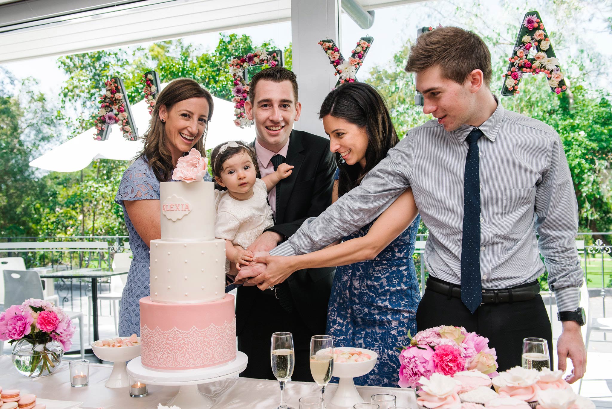 Cake cutting in Deck Room Oatlands House