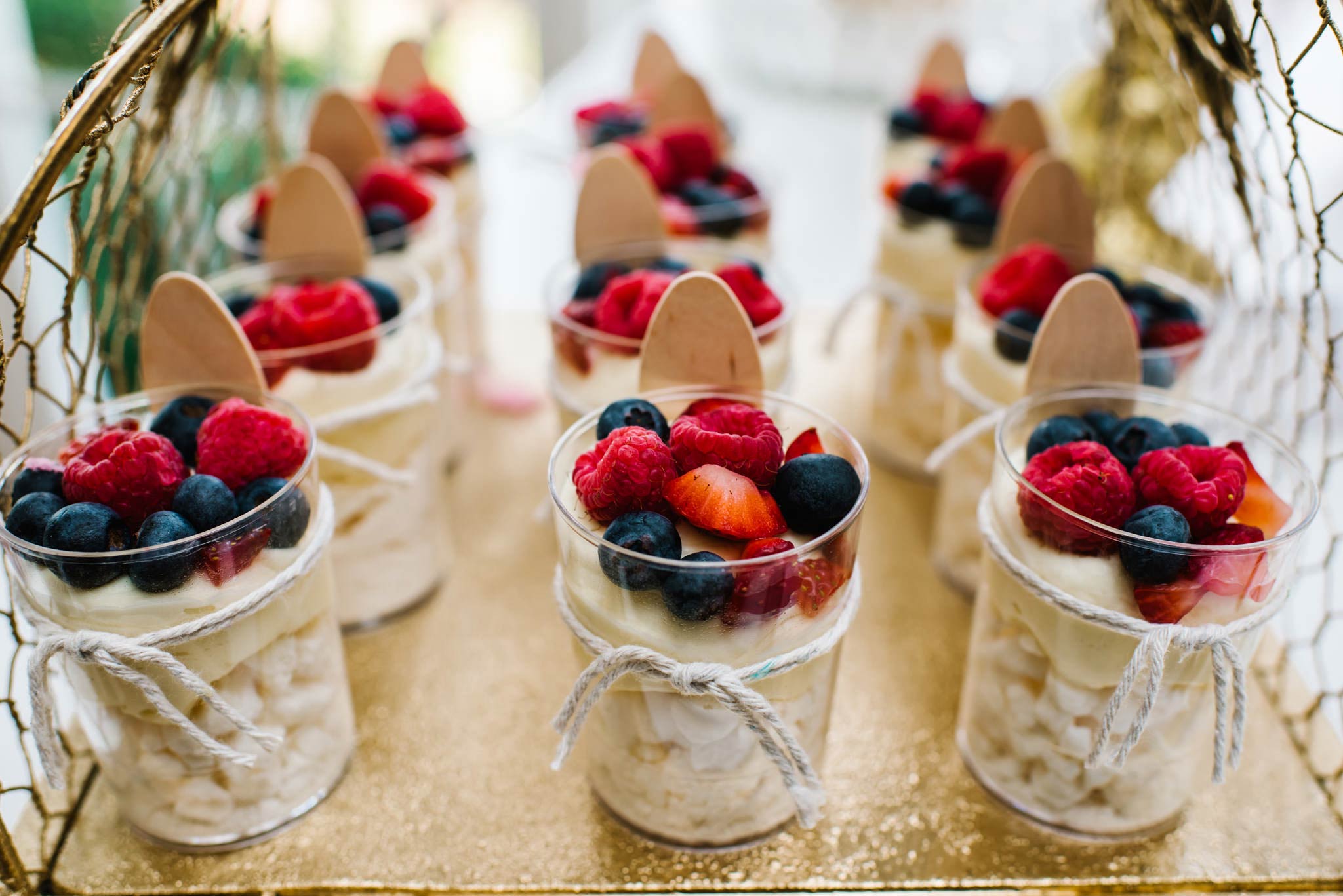 Fruit desserts at Oatlands House christening reception