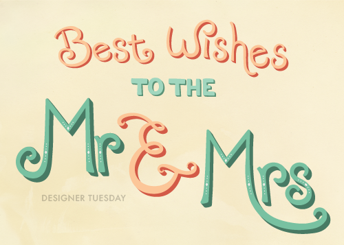 Mr & Mrs Hand Lettered Greeting Card