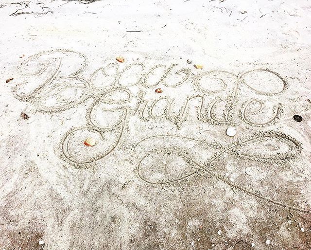 Even on vacay, our game is strong #beachlettering #sand #handletter #bocagrande #beachlife #calligraphy #vacation #handlettering