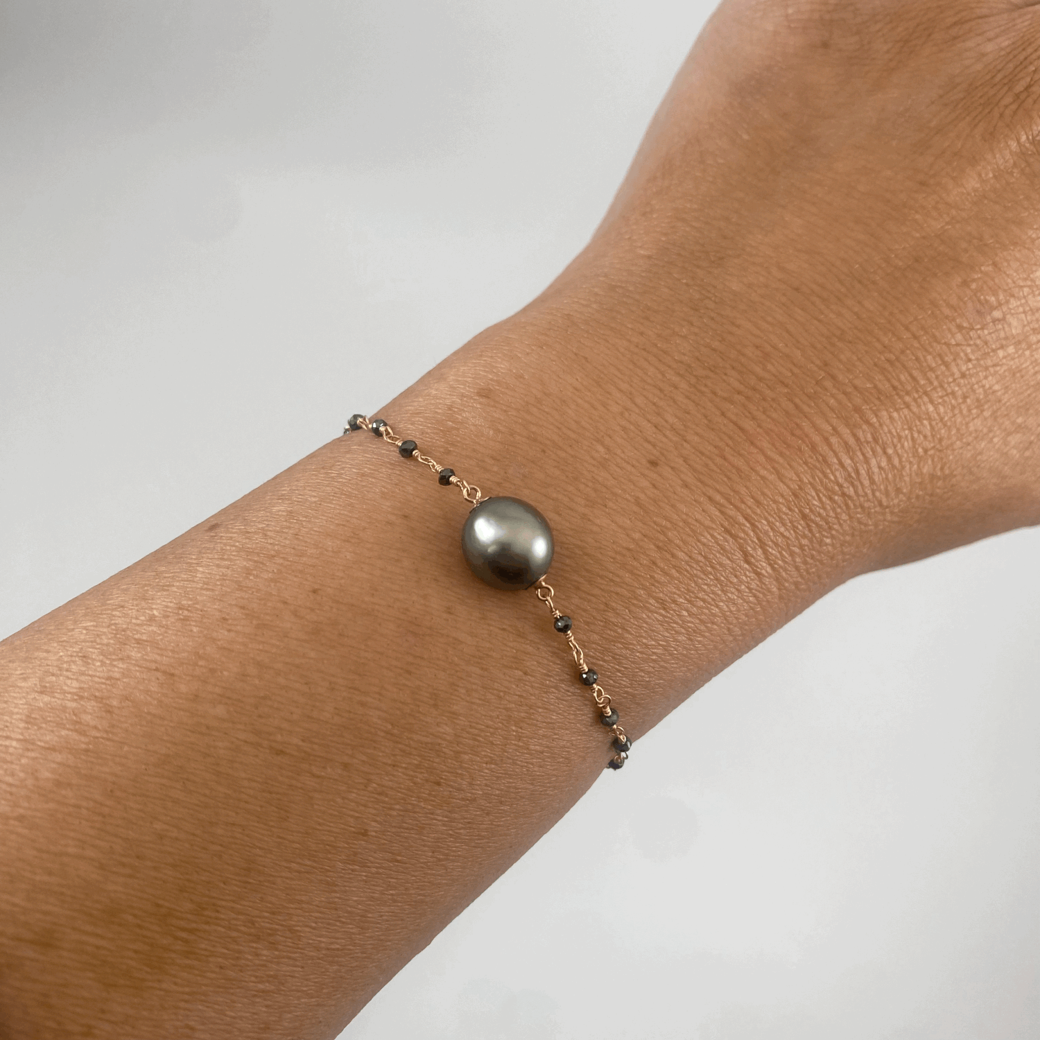 Tahitian Pearl and Black Diamond Bracelet — the EASE collective