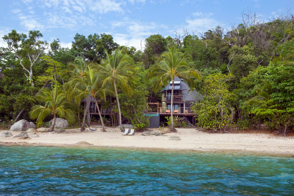Beach house Villa from sea, Bedarra Island