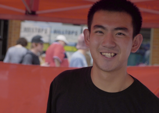 man at chinese festival