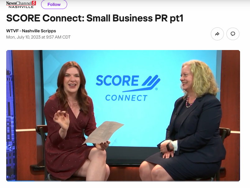 SCORE Connect: Small Business PR with Julie Lilliston Communications