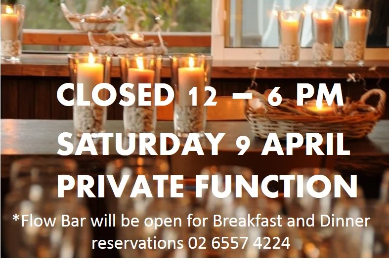 CLOSED 12 – 6 PM PRIVATE FUNCTION