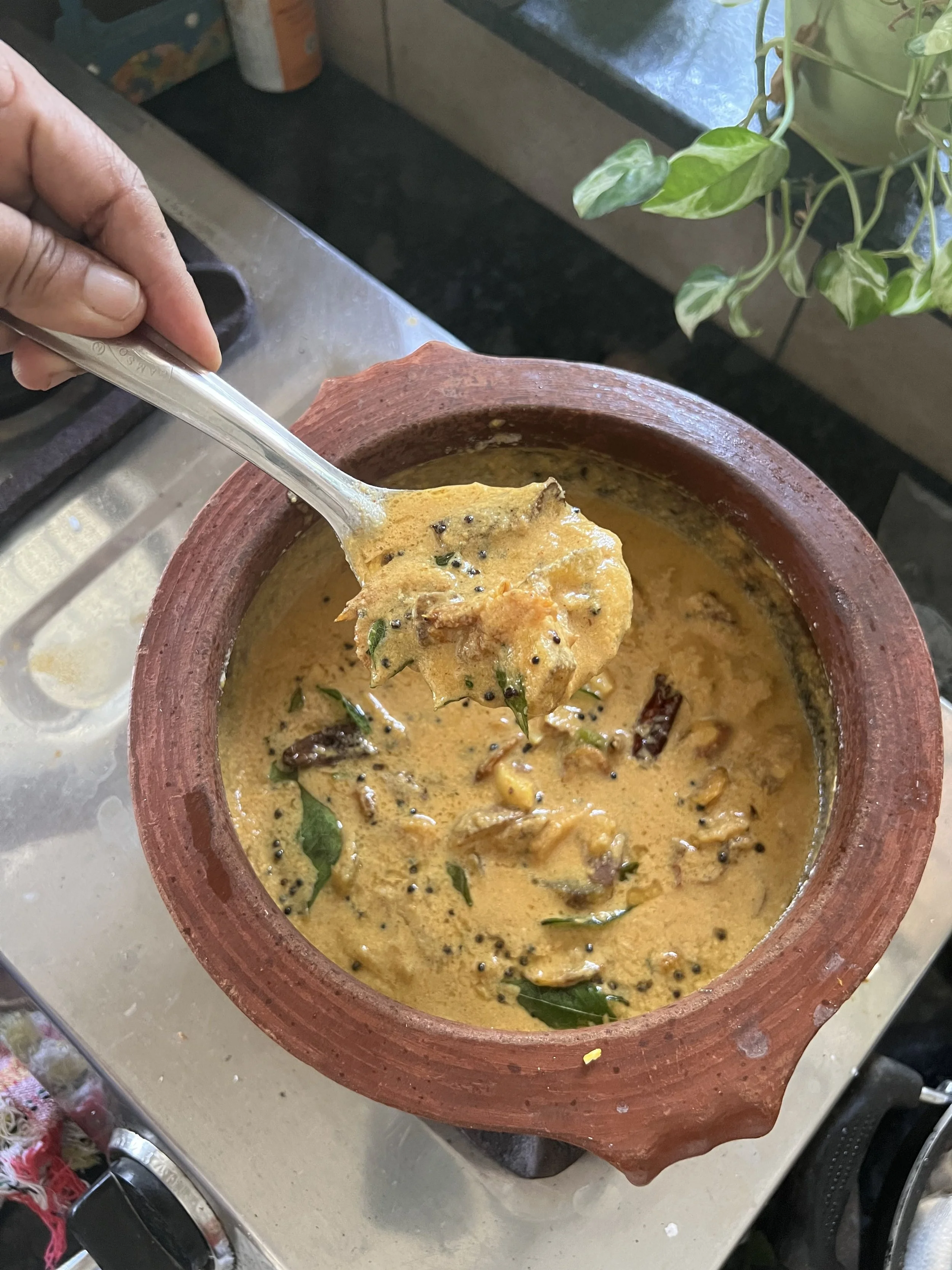 Jackfruit Seed Curry With Raw Mango &amp; Dried Shrimp 