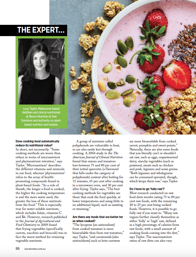 'Is Raw Really More?' - Nourish Magazine