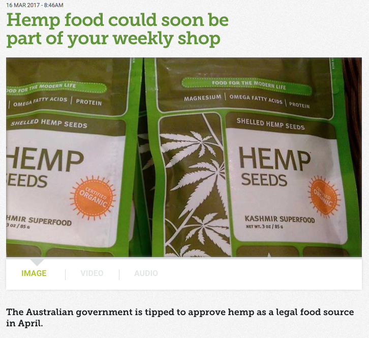 'Hemp food could soon be a part of your weekly shop' - SBS online