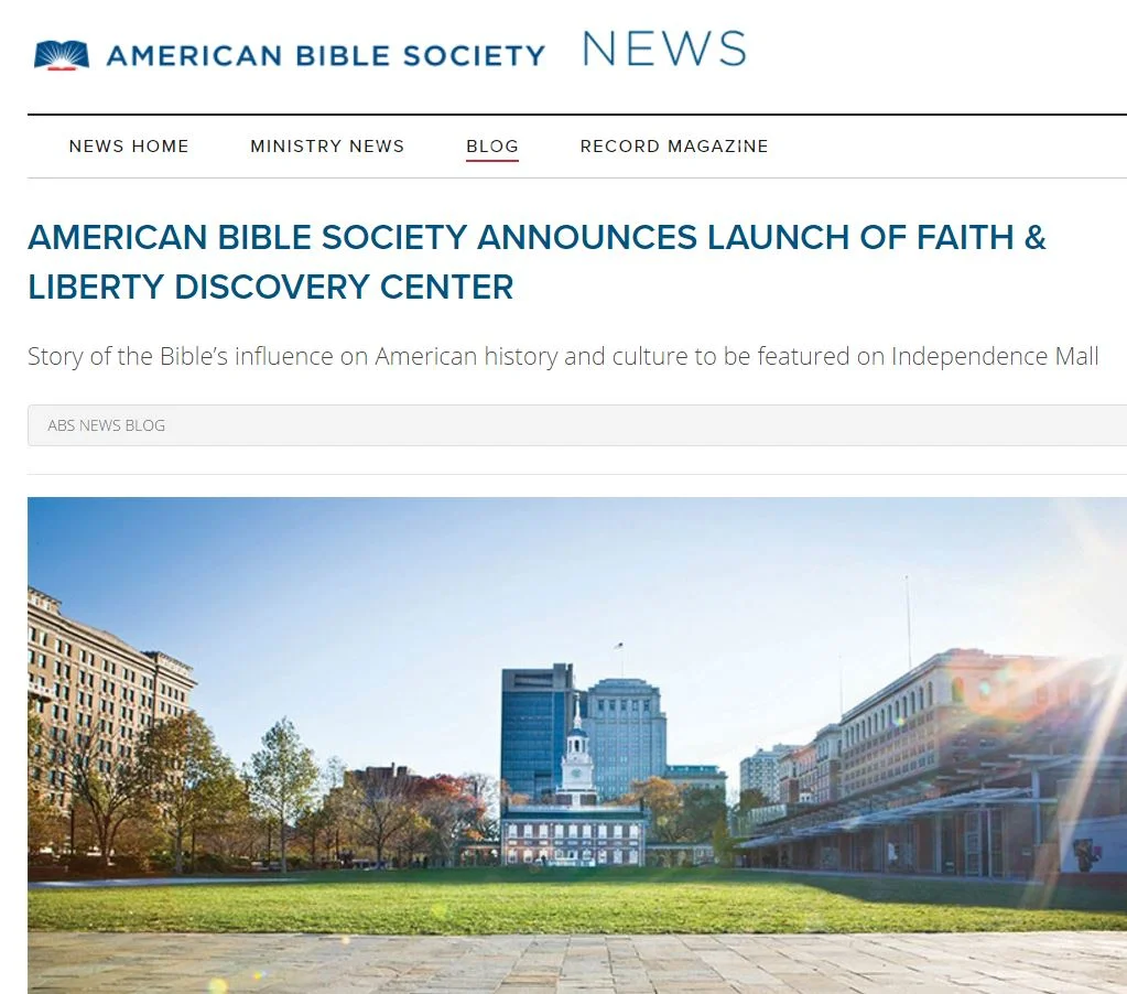 American Bible Society announcing 401 Market Street museum space