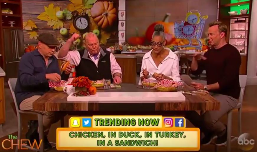 Jake's Turducken Sandwich featured on ABC's The Chew