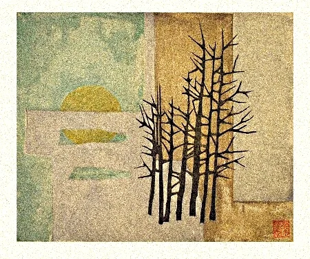Haru no Hi Japanese Woodblock Print 45x30cm 2016