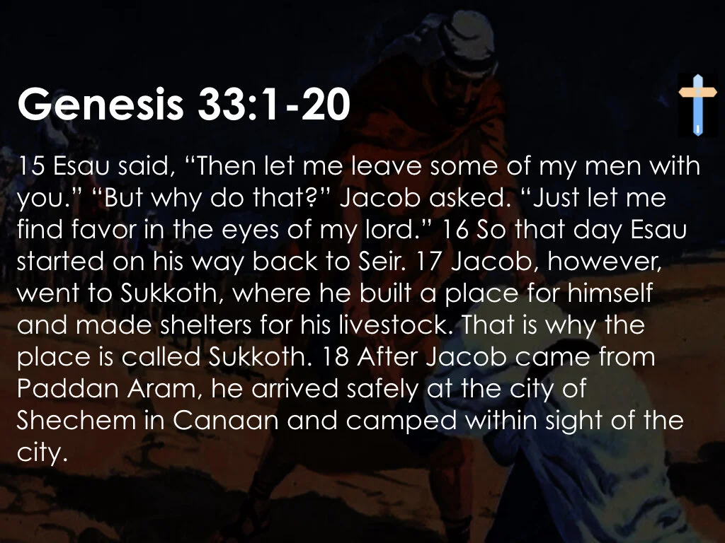 Jacob Needs Jacob Meets Esau Bible Verse