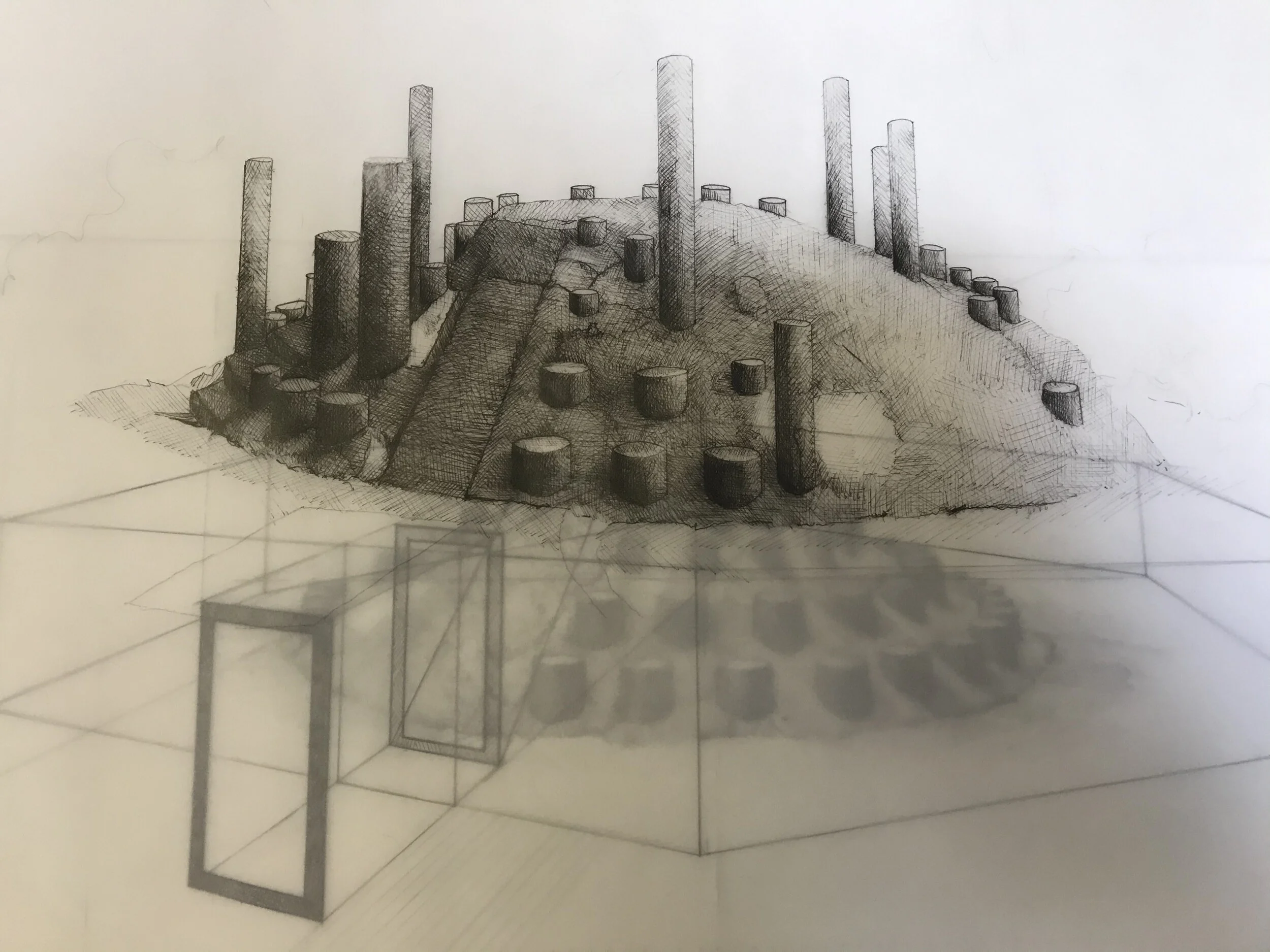 ‘Cherry Ripe', 2020, pen and ink on tracing paper.