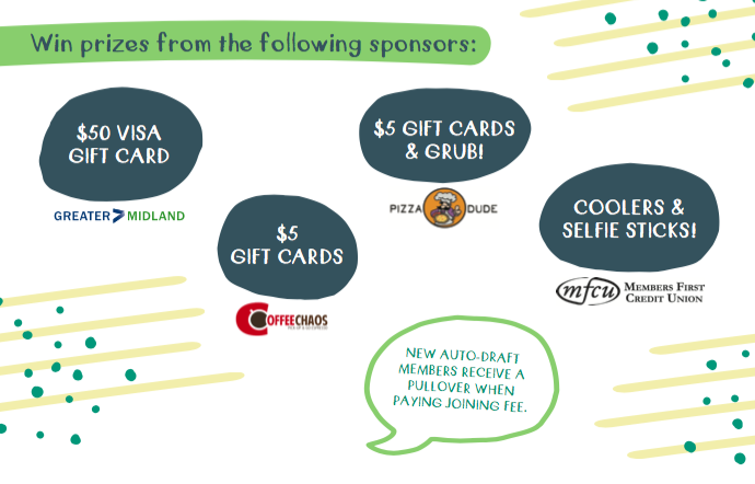 We will also be giving away Greater Midland swag!
