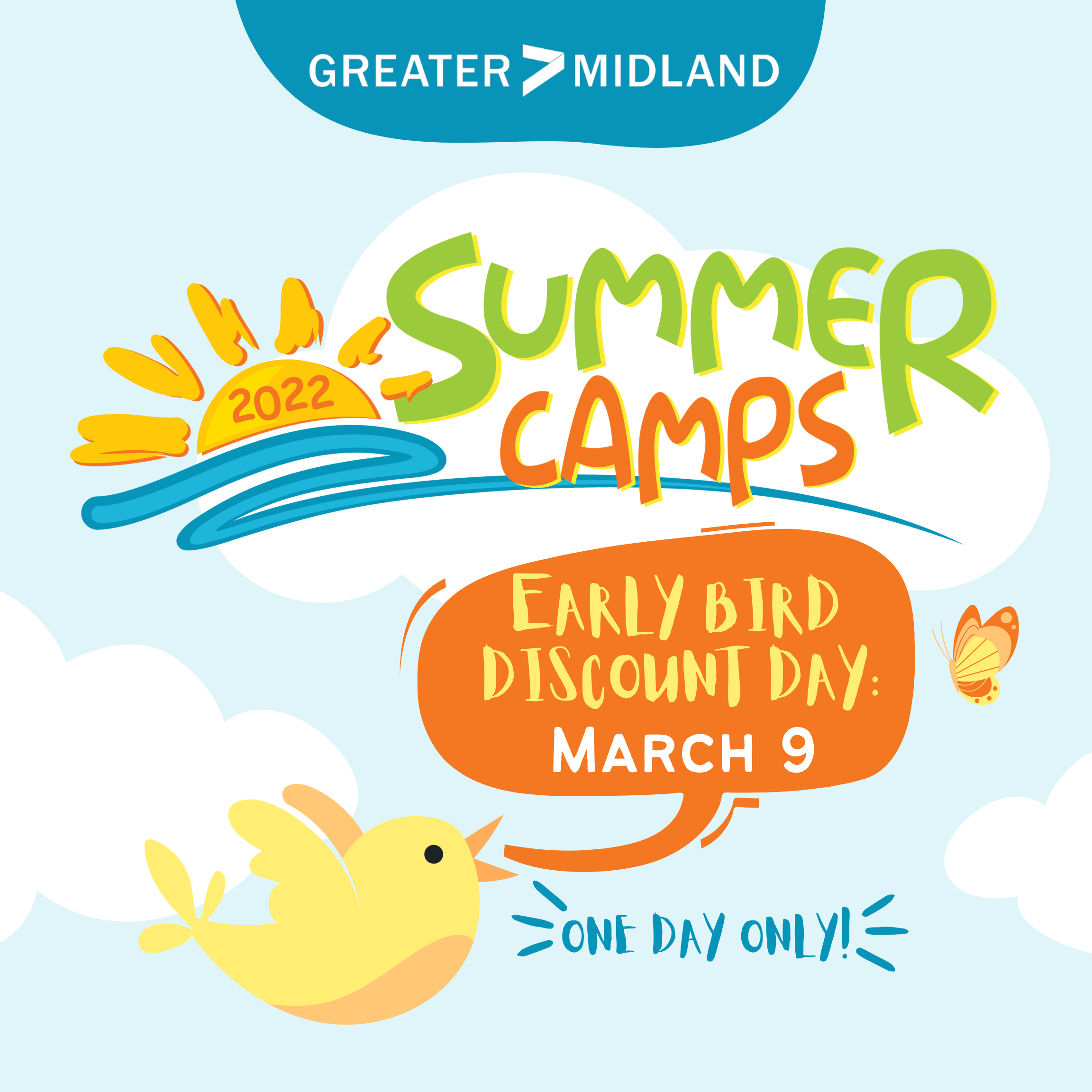 2022 Summer Camp Early Bird Discount Day — Greater Midland