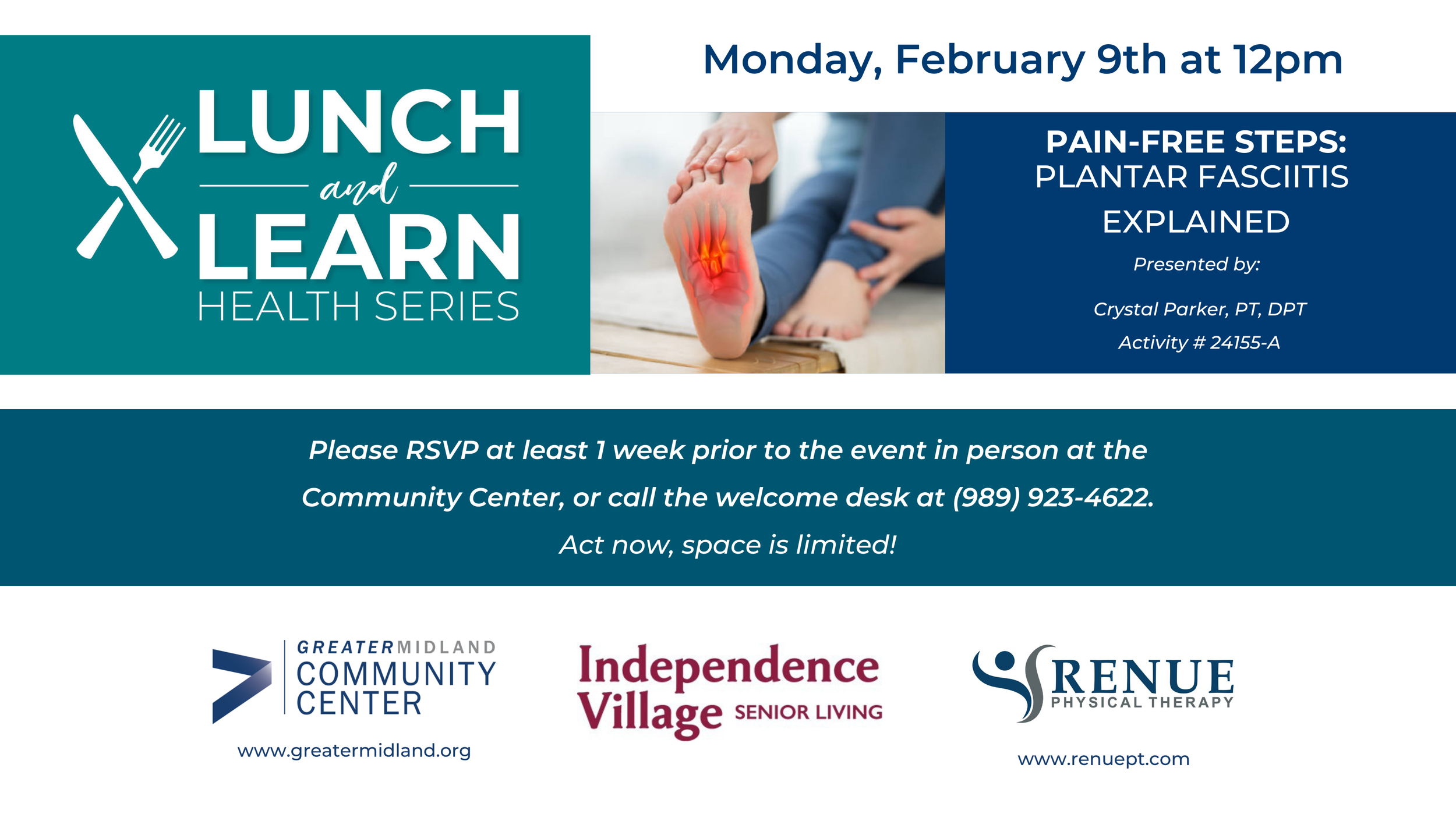 Lunch &amp; Learn: Pain-Free Steps: Plantar Fasciitis Explained