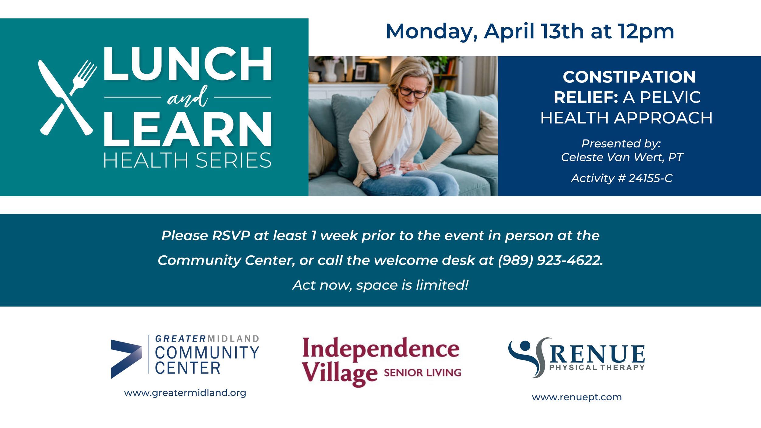 Lunch &amp; Learn: Constipation Relief: A Pelvic Health Approach