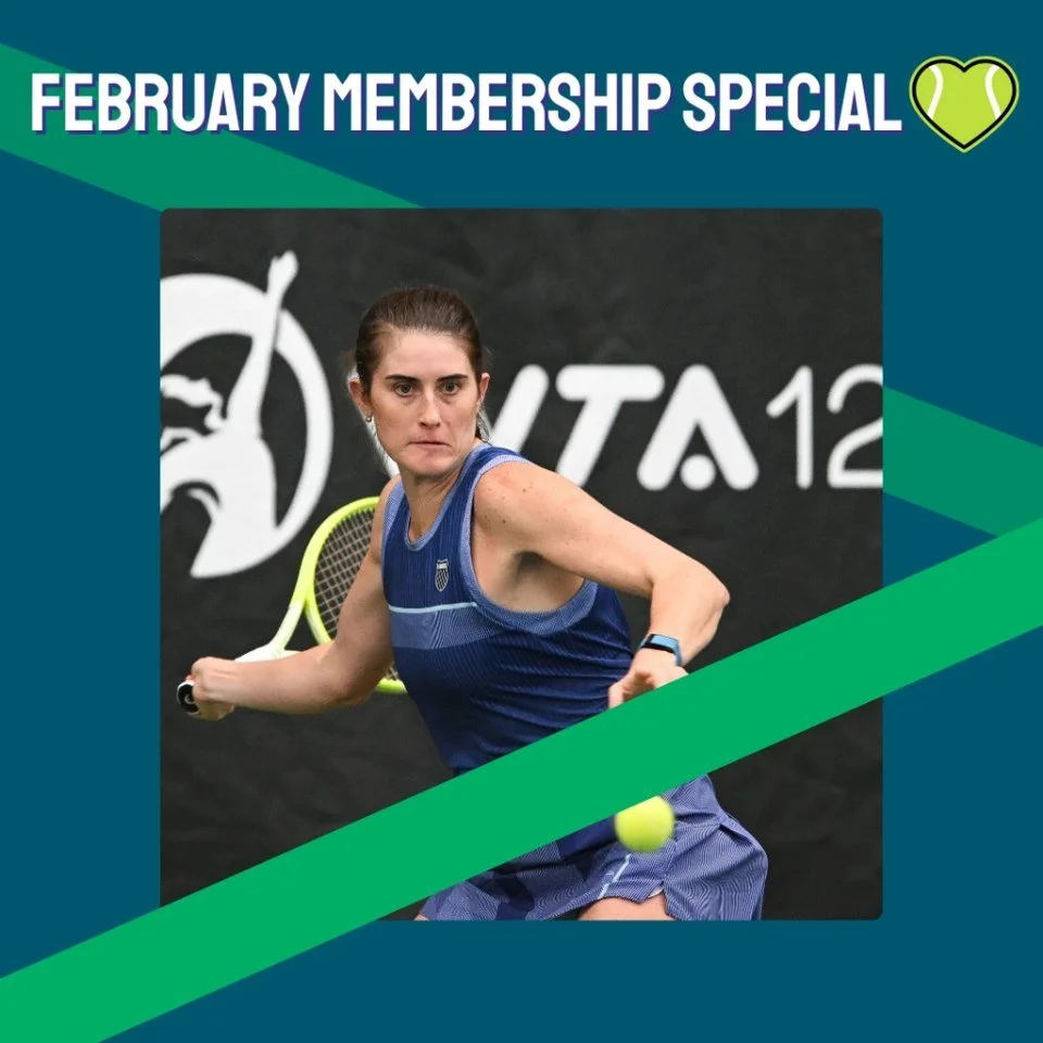 There&rsquo;s a lot to love at the Greater Midland Tennis Center! 
When you sign up for a new membership from now until the 13th, you&rsquo;ll be entered to win a free 1-hour lesson with one of our tennis pros. Plus, get TWO free Dow Tennis Classic g
