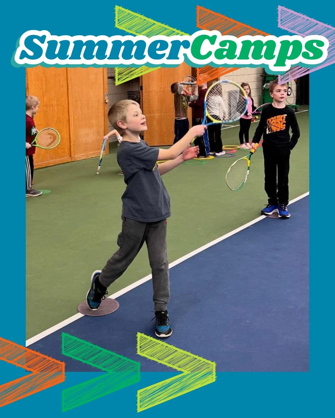 ❗️TWO MONTHS TO GO❗️

There's still time to register!⏰

Full days of fun, development, and learning tennis at Greater Midland Tennis Center&rsquo;s All-Day Camps!
 
Kids will stay active, make new friends, and work on their athleticism! 💪

Don&rsquo