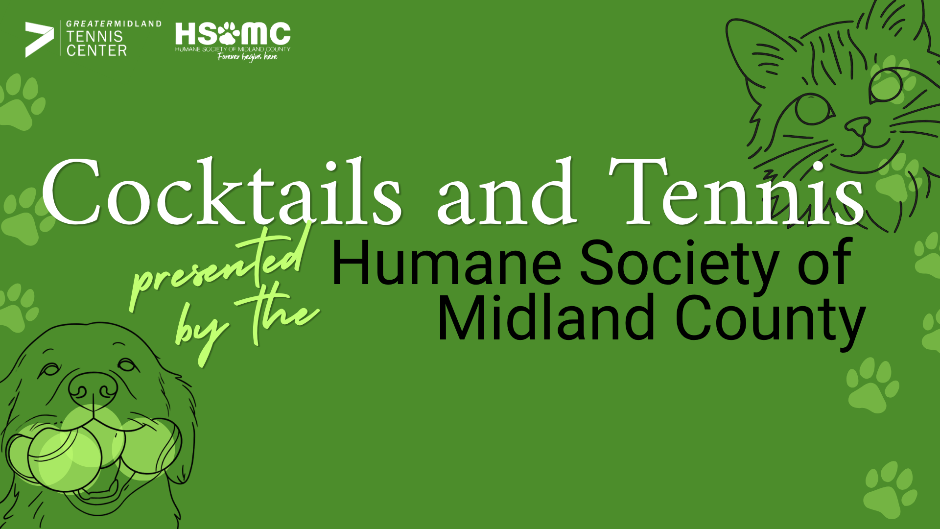 Cocktails and Tennis - Presented by the Humane Society of Midland County