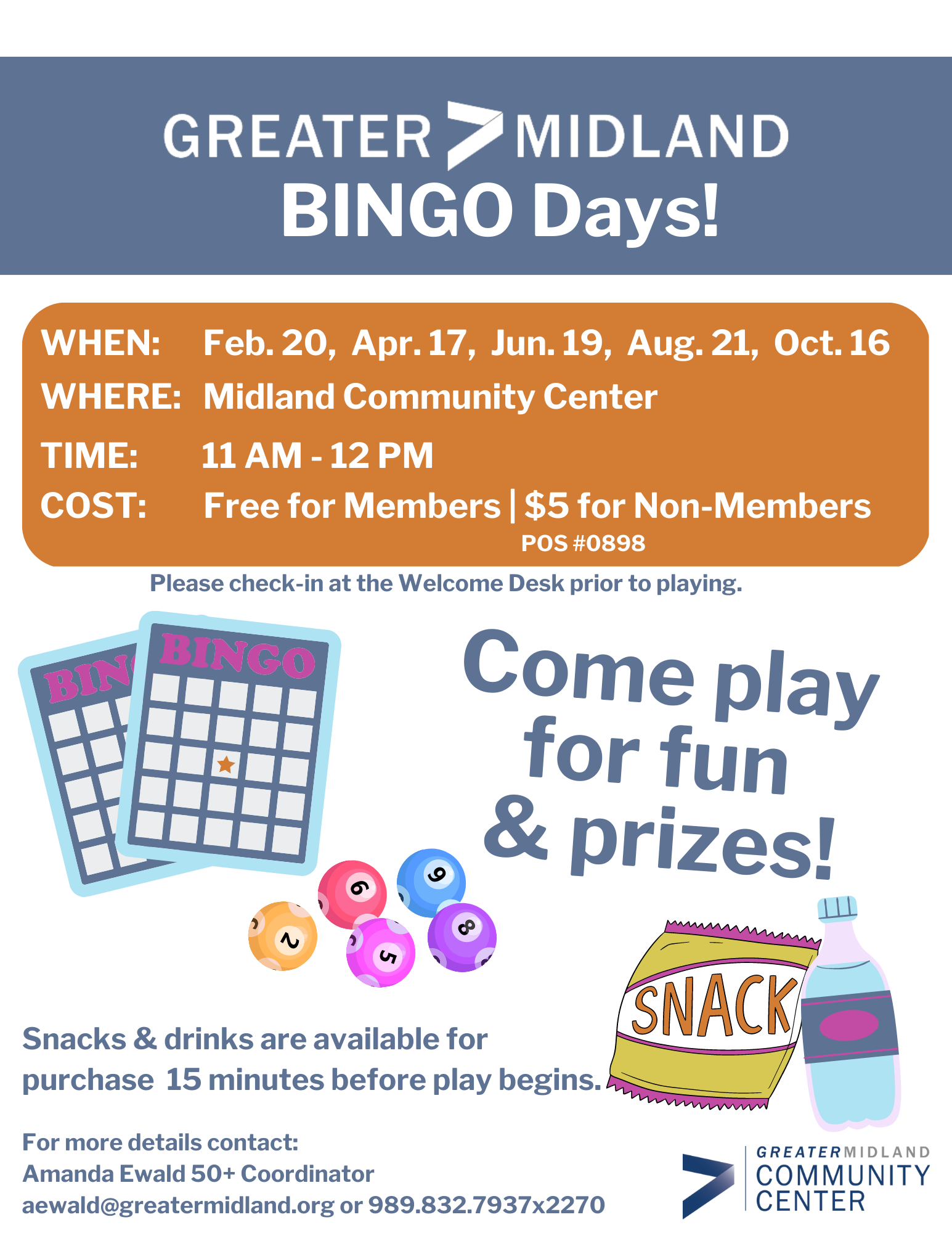 Greater Midland BINGO Days! — Greater Midland