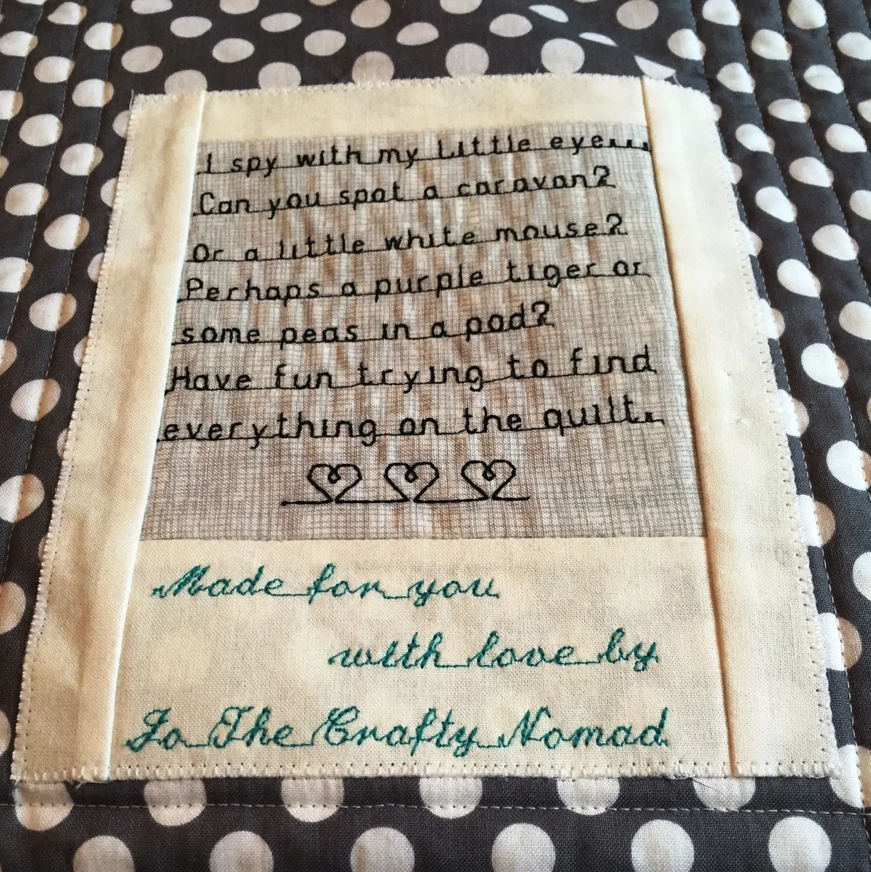 The Crafty Nomad Picture It Quilt LP&Q 37 Label Block