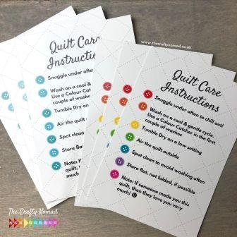 Quilt Care Postcards