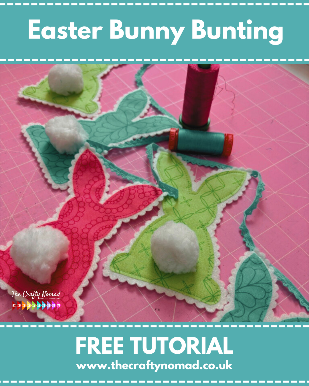 Easter Bunny Bunting and Easter Egg Decorations Tutorial — Online Quilt ...
