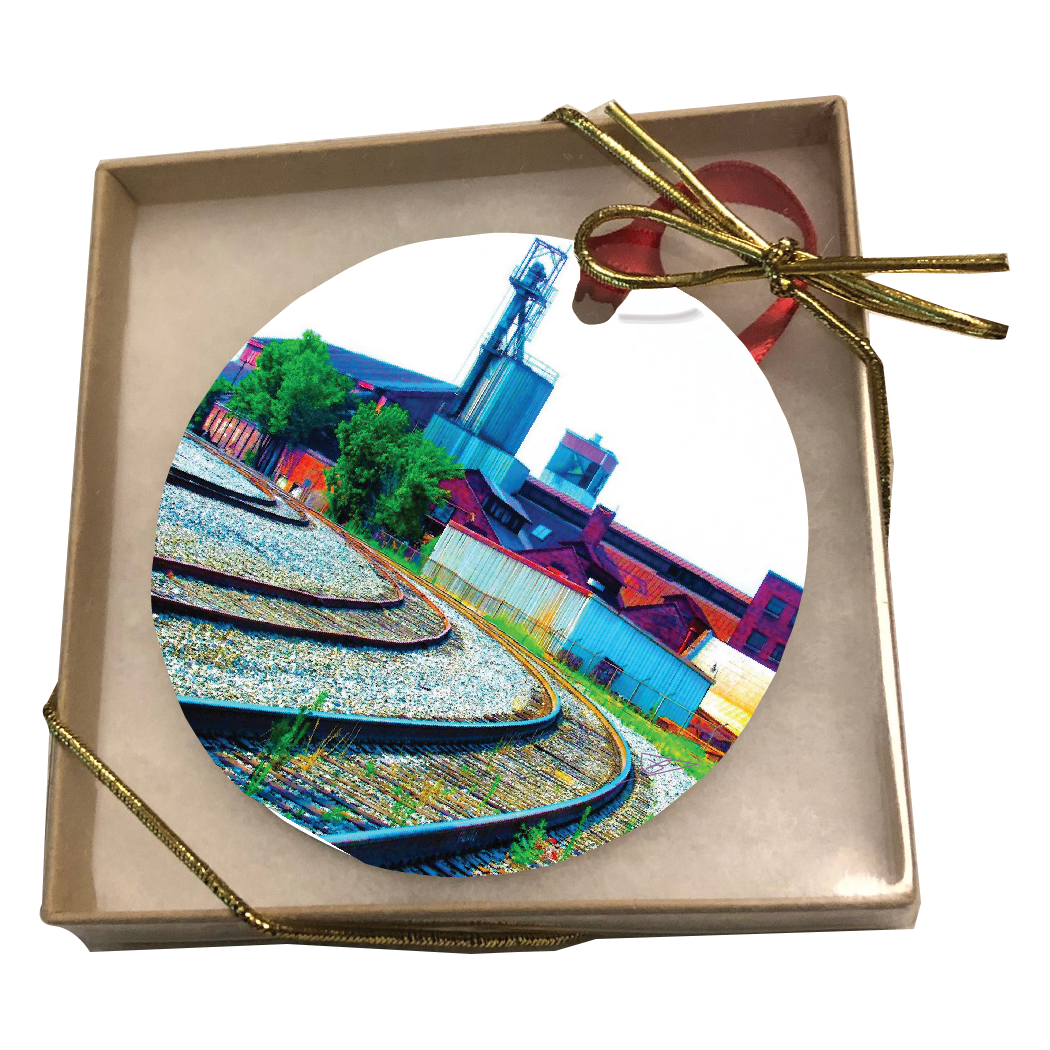 Goldens' Foundry 3" metal ornament with gift box