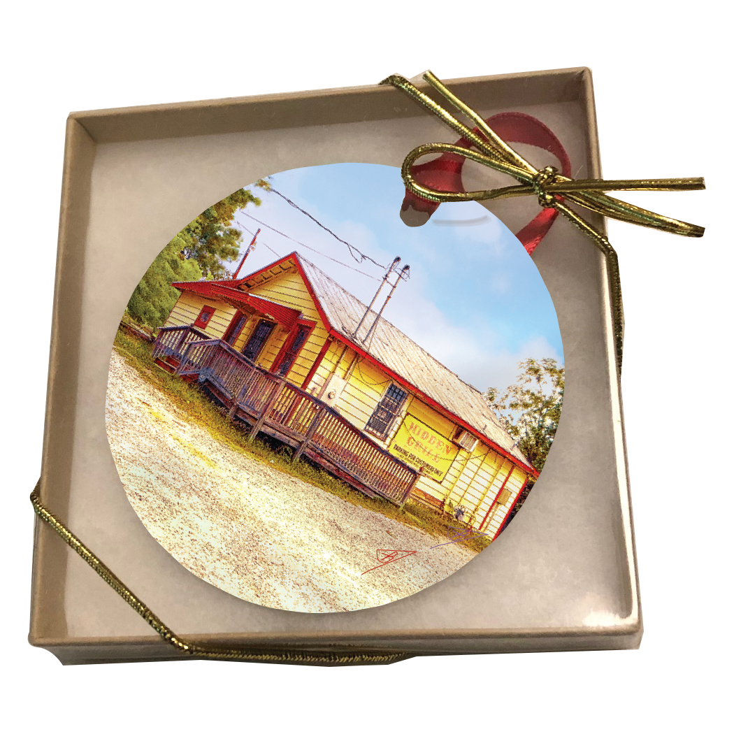 Hidden Grill 3" Metal Ornament in gift box