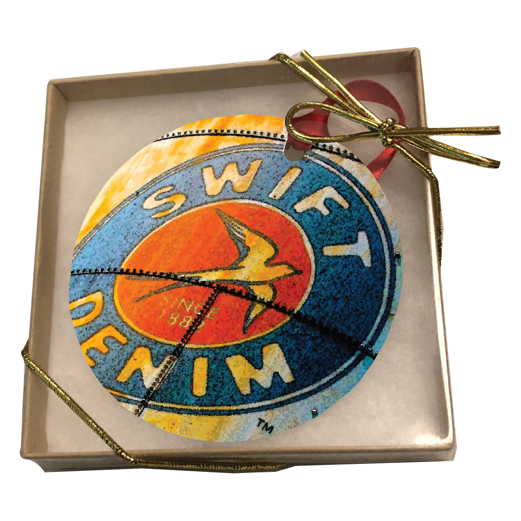 Swift Denim 3" Metal Ornament in gift box