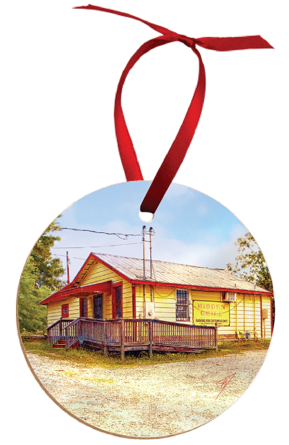 Hidden Grill 3" Metal Ornament in gift box