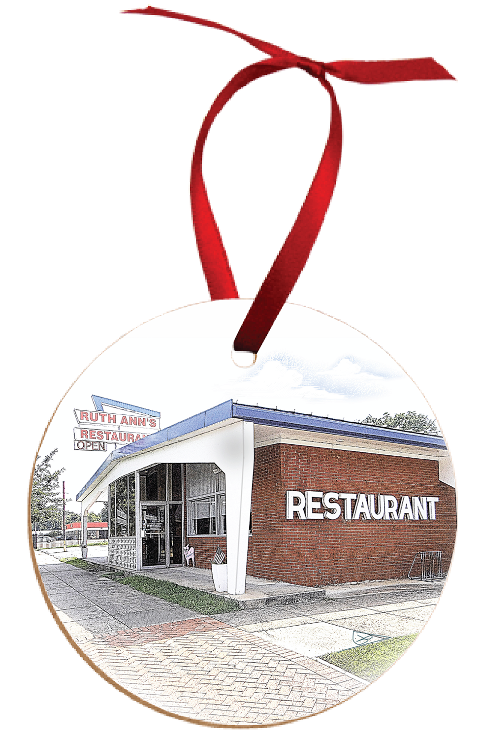 Ruth Ann's Restaurant 3" Metal Ornament in gift box