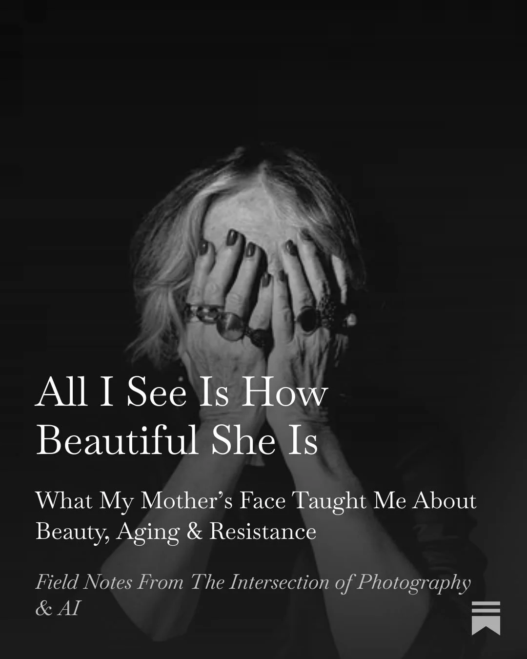 My mom came to the studio recently, and she let me photograph her. I was experimenting with a new lighting set up, something more dramatic more honest and I used to snoot. It creates the kind of light that doesn&rsquo;t soften or hide and I really lo