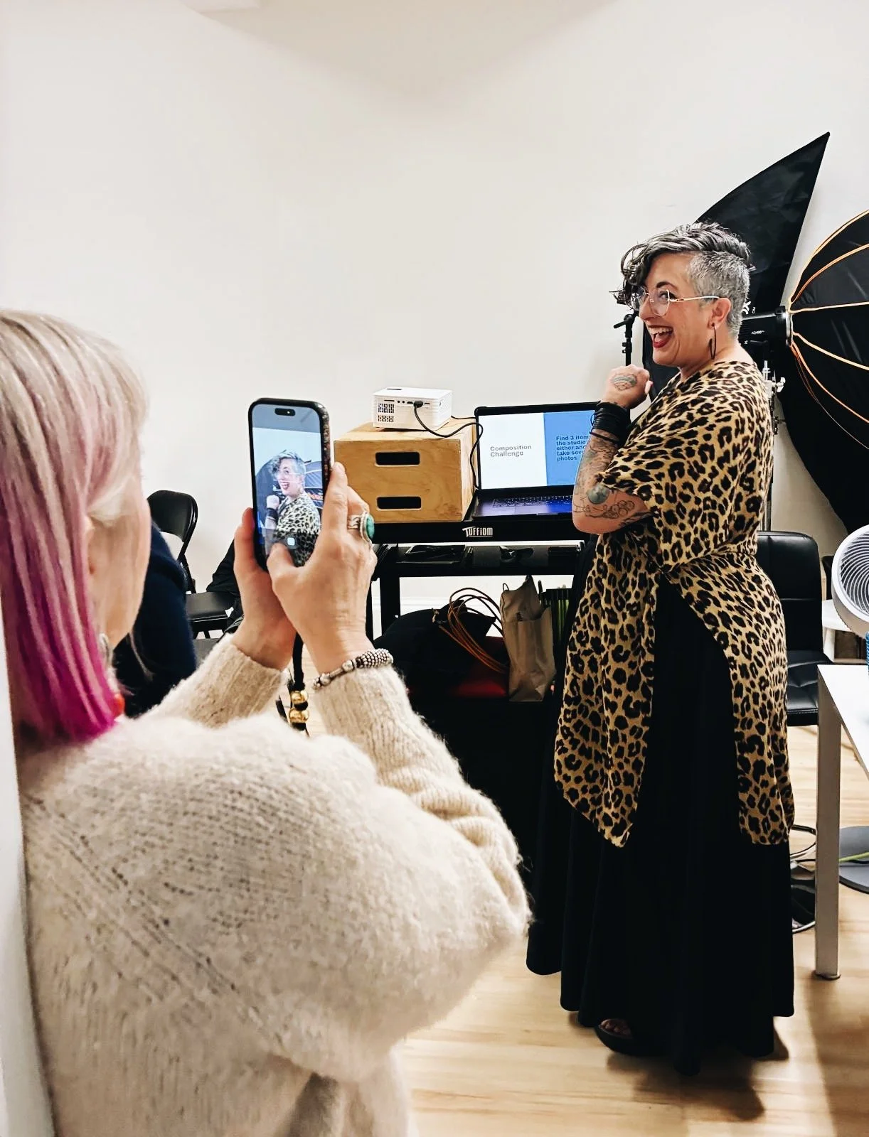 My Phone Photography class was such a joy. An incredible group of humans showed up curious, playful, and open to seeing the world and themselves a little differently. We laughed, experimented, played with selfies and self portraits and self timers, a