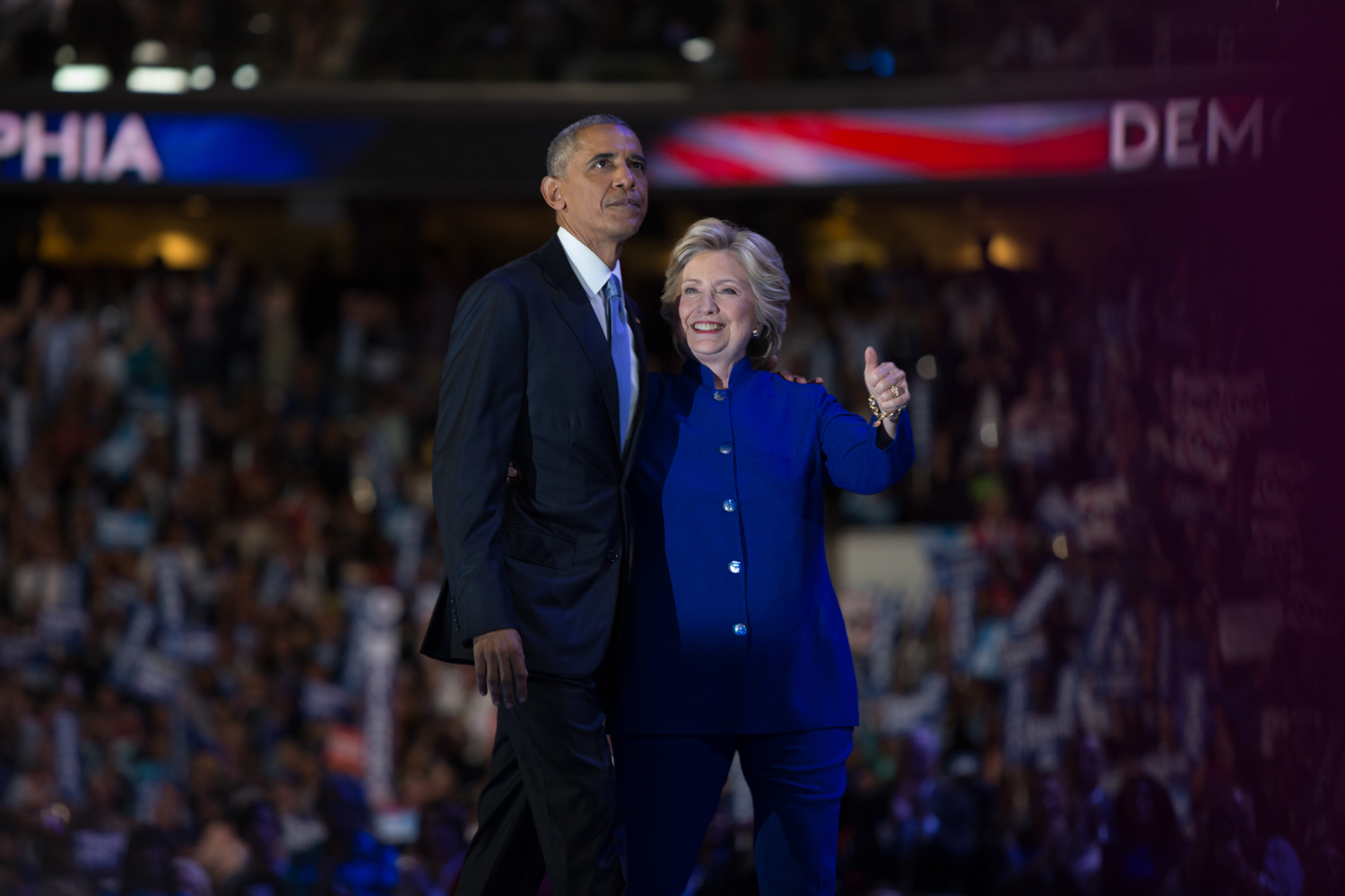 President Barack Obama and Hillary Clinton