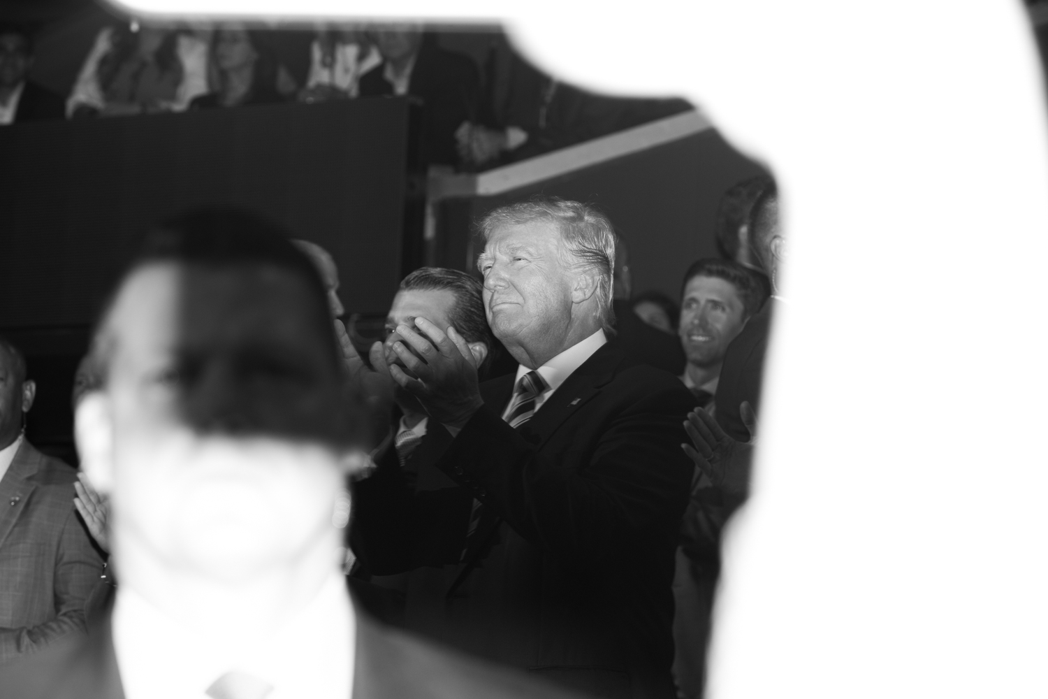 Donald Trump Applauds During His Son Eric's Speech