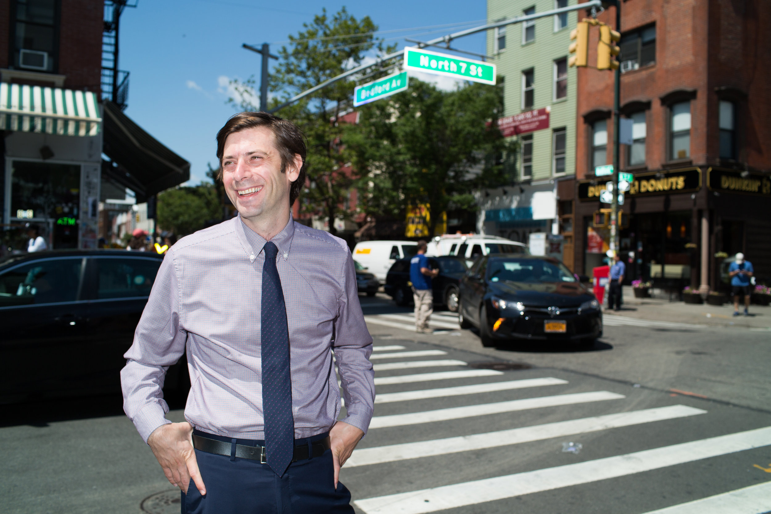  Photographed for the “Riders On The L” series. Councilman Stephen Levin represents District 33, which includes Williamsburg and Greenpoint. 